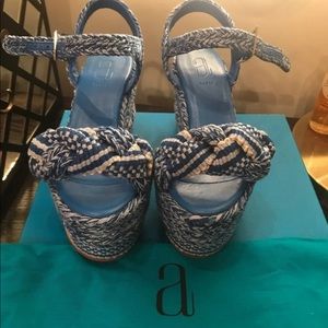 New Antilona blue/white platform espadrilles 5
